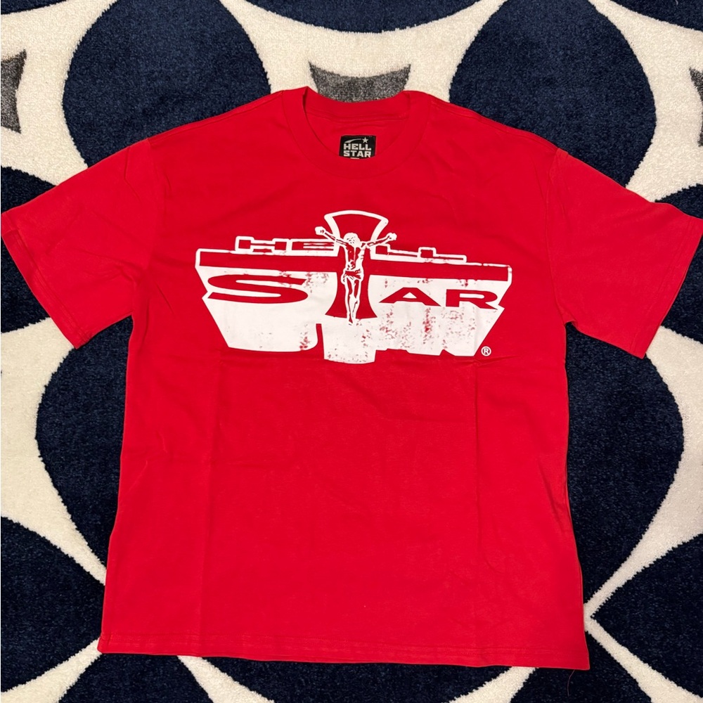 Hellstar Christ Path To Paradise Red T-Shirt Men’s Size Large